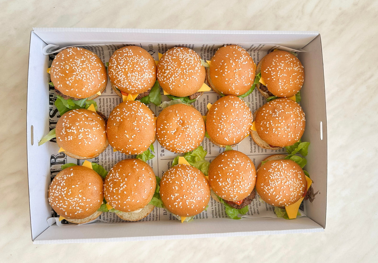 Cheese Burger Slider Box